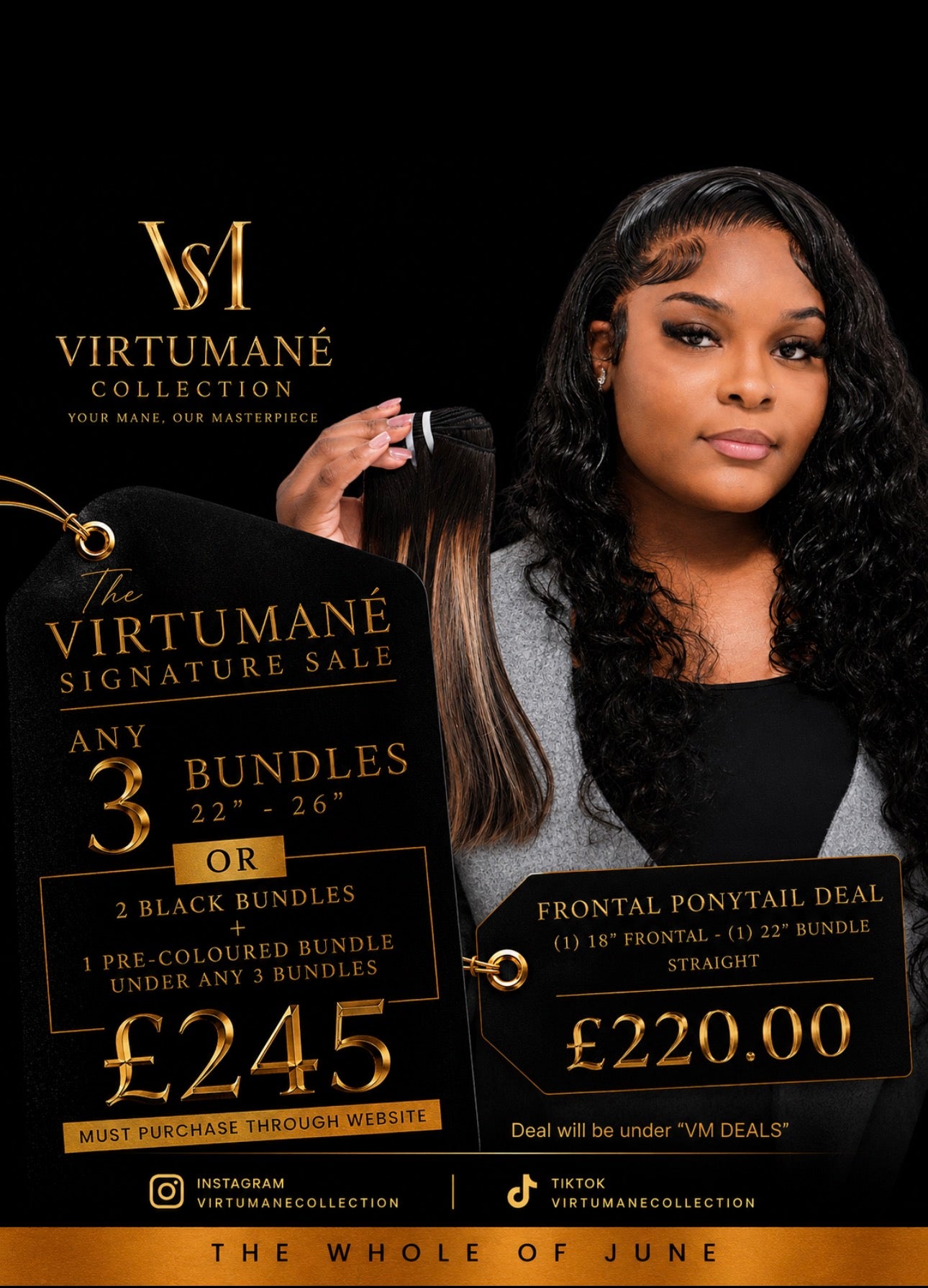 VM Signature sale 
Frontal ponytail deal